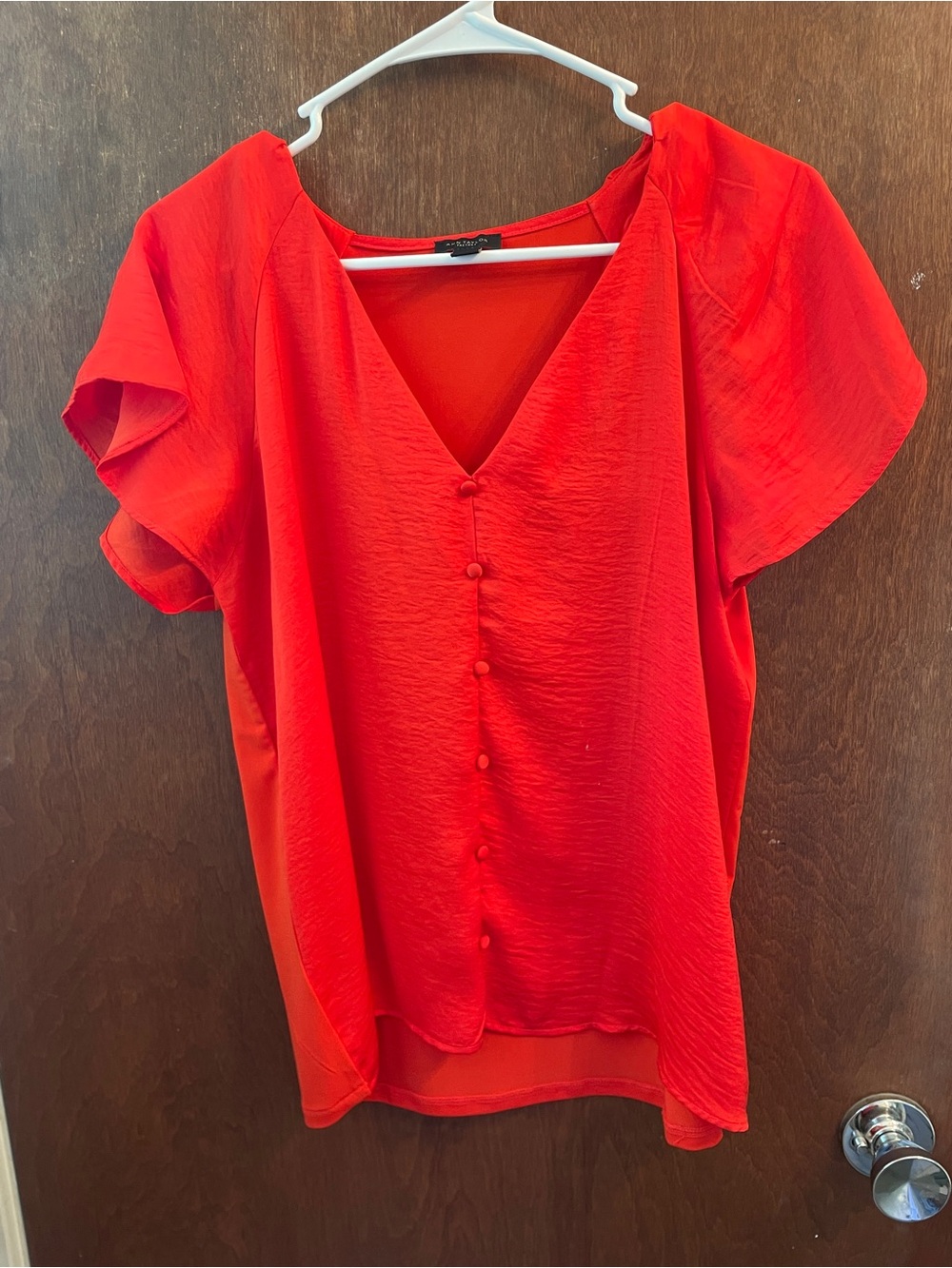 Ann Taylor red blouse small